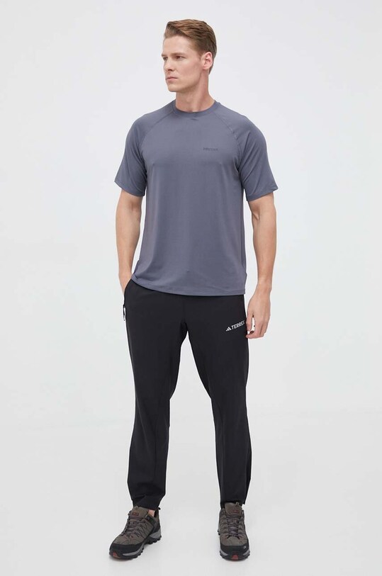 Marmot t-shirt sportowy Windridge M14154 szary SS24