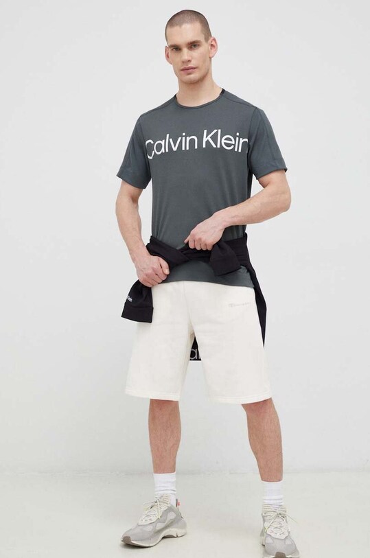 Calvin Klein Performance t-shirt treningowy Effect 00GMS3K102 szary SS23