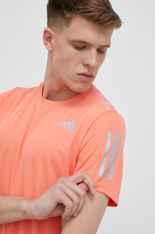 adidas Performance tricou de alergare Own The Run portocaliu IC7628