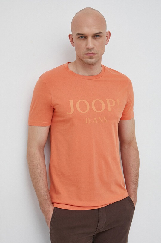 Joop! t-shirt bawełniany pomarańczowy 30036021