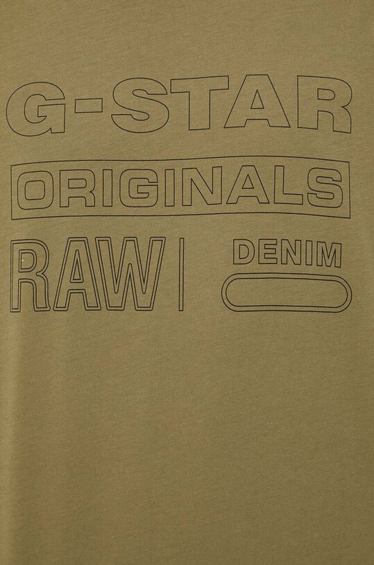 G-Star Raw t-shirt bawełniany D22775.C506 zielony
