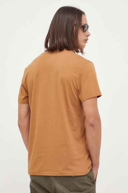 Odzież G-Star t-shirt bawełniany D22775.C506 brązowy