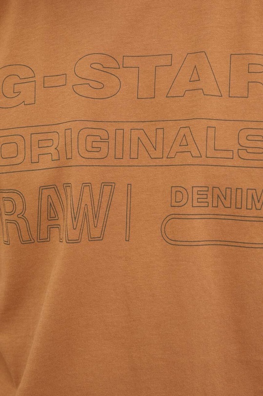 G-Star t-shirt bawełniany D22775.C506 brązowy