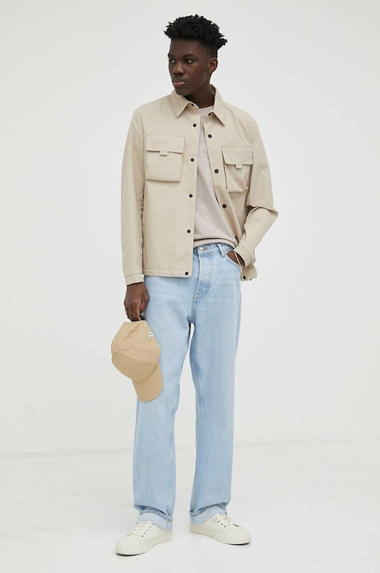 Bavlnené tričko G-Star D22780.336 béžová SS23