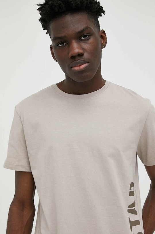Bavlnené tričko G-Star béžová D22780.336