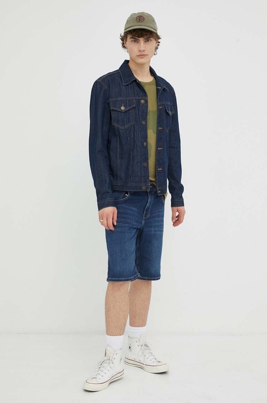 G-Star t-shirt bawełniany D22805.C721 zielony SS23