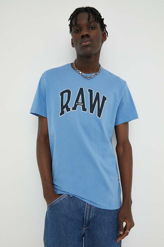Pamučna majica G-Star Raw Planet friendly plava D22831.336