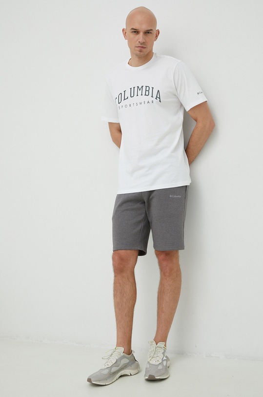 Columbia t-shirt bawełniany Rockaway River 2022181 biały AW24
