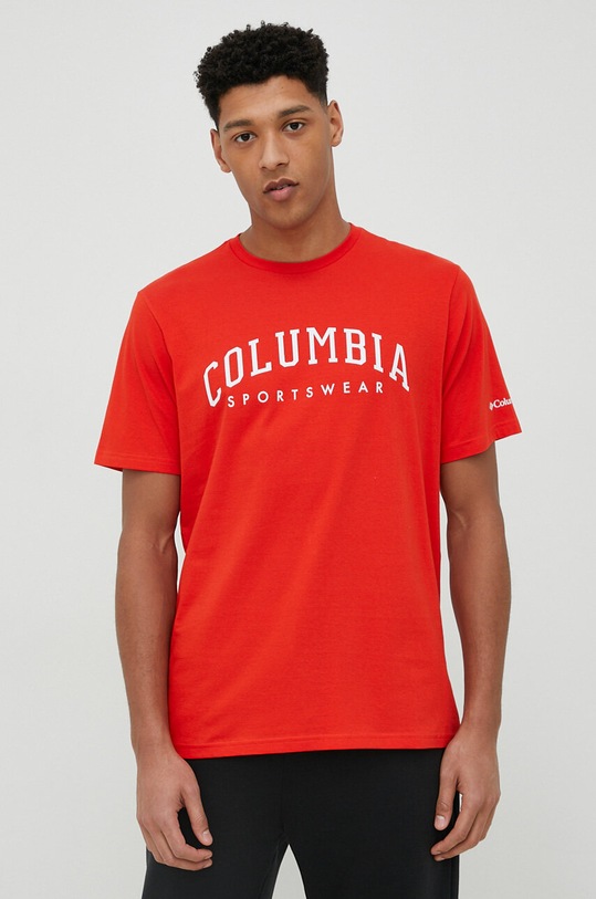 Памучна тениска Columbia Rockaway River червен 2022181