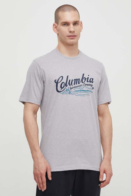 Pamučna majica Columbia Rockaway River siva 2022181
