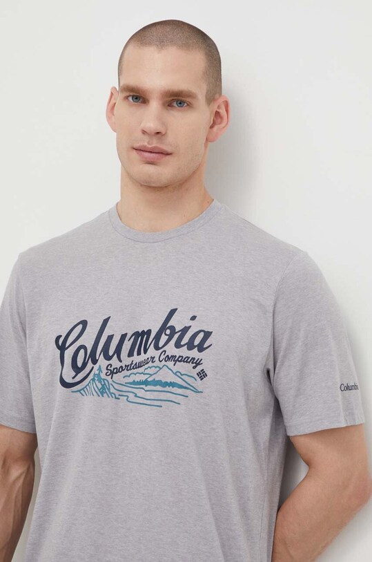 Бавовняна футболка Columbia сірий 2022181