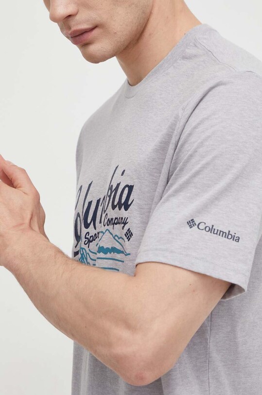 Бавовняна футболка Columbia 2022181 сірий