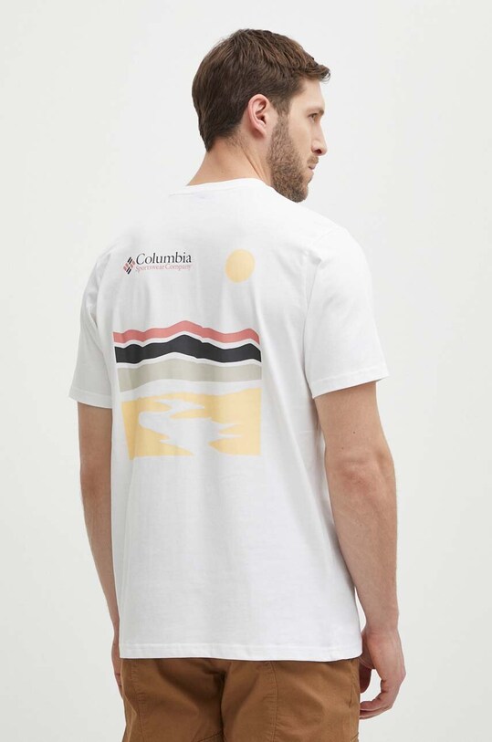 Îmbrăcăminte Columbia tricou din bumbac Explorers Canyon 2036451 alb