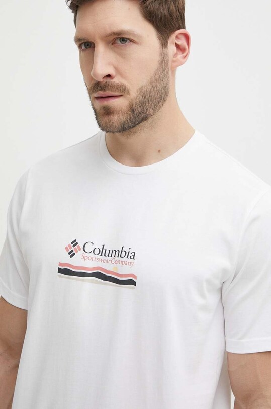 Columbia tricou din bumbac Explorers Canyon alb 2036451