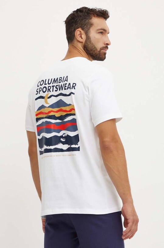 Bavlnené tričko Columbia biela 2036451