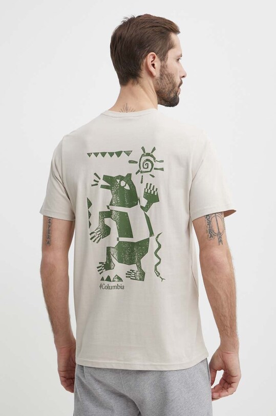 Îmbrăcăminte Columbia tricou din bumbac Explorers Canyon 2036451 bej