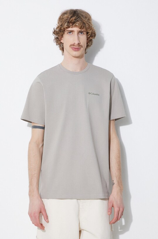 Abbigliamento Columbia t-shirt in cotone Explorers Canyon 2036451 grigio