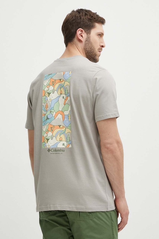 Columbia t-shirt bawełniany Explorers Canyon szary 2036451
