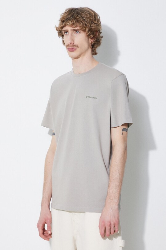 Columbia t-shirt in cotone Explorers Canyon 2036451 grigio