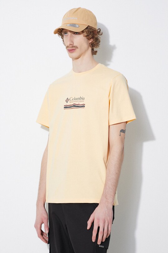 Îmbrăcăminte Columbia tricou din bumbac Explorers Canyon 2036451 galben
