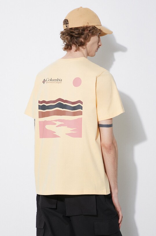Columbia tricou din bumbac Explorers Canyon galben 2036451