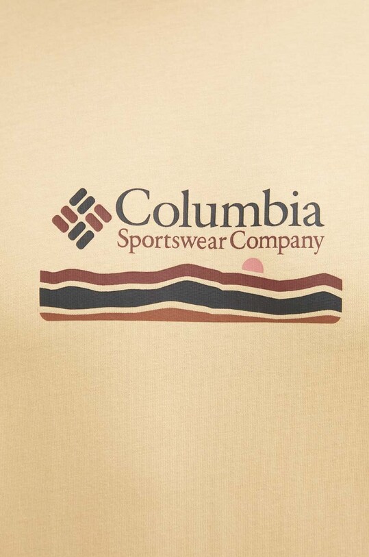 Columbia t-shirt bawełniany Explorers Canyon 2036451 żółty