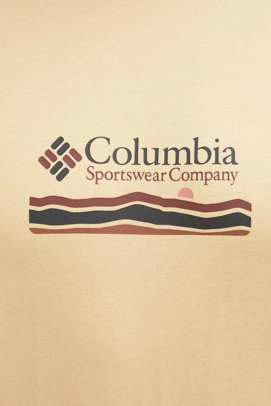 Columbia t-shirt bawełniany Explorers Canyon 2036451 żółty