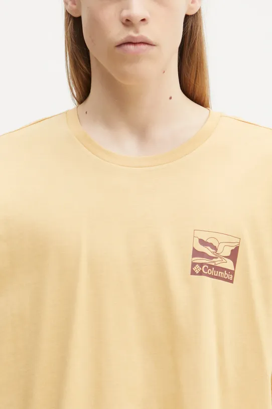 Columbia t-shirt in cotone giallo 2036451