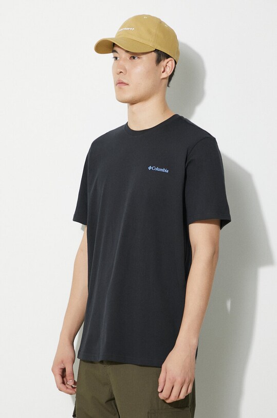 Columbia tricou din bumbac Explorers Canyon negru 2036451