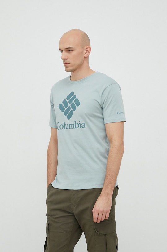 Columbia t-shirt sportowy Pacific Crossing II Pacific Crossing II 2036472 turkusowy SS24