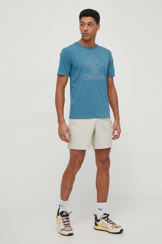 Columbia t-shirt sportowy Pacific Crossing II Pacific Crossing II 2036472 turkusowy SS24