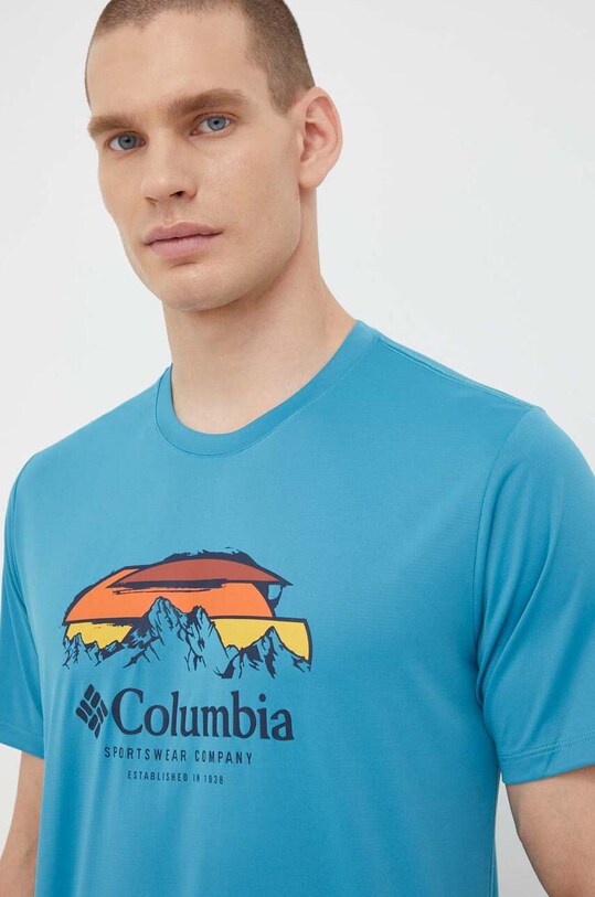 Columbia t-shirt sportowy Columbia Hike regular niebieski 2036565