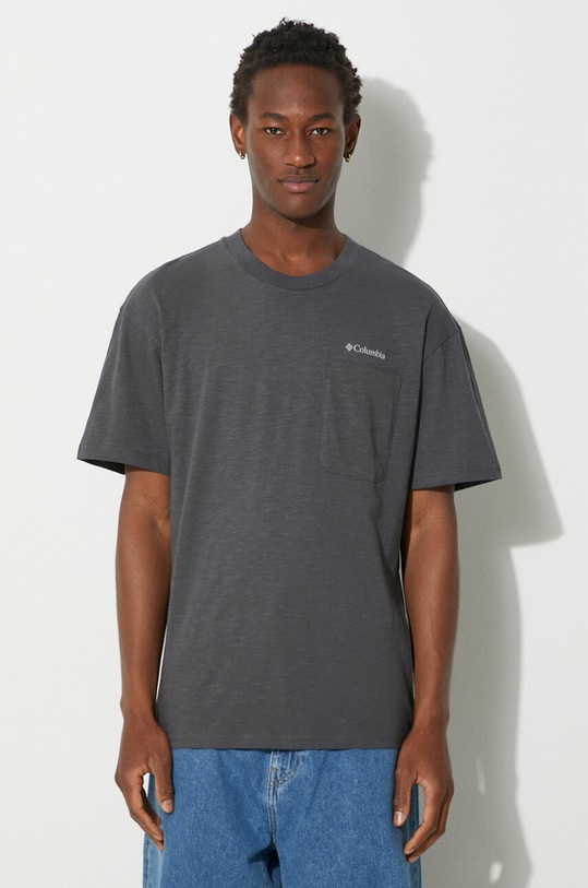 Columbia t-shirt in cotone regolare grigio 2037491