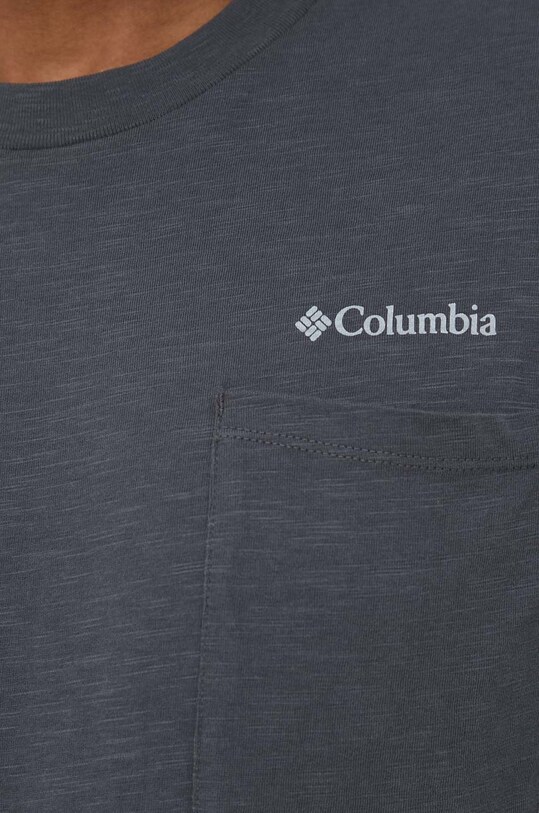 Хлопковая футболка Columbia серый 2037491