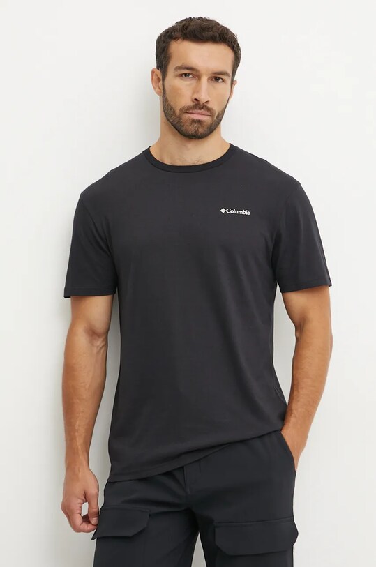 Columbia t-shirt bawełniany 1834041.SS23 czarny AW24