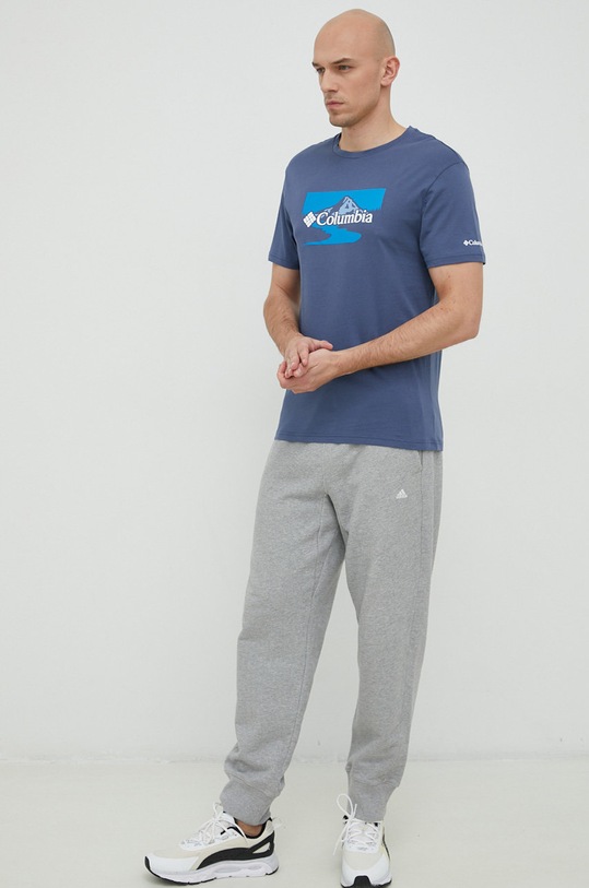 Columbia t-shirt bawełniany 1934814.SS23 niebieski SS23
