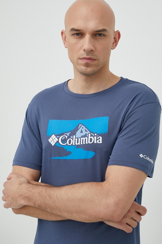 Columbia t-shirt bawełniany niebieski 1934814.SS23