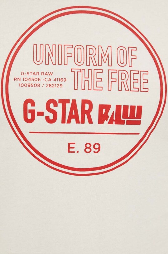 G-Star Raw t-shirt bawełniany beżowy D23159.D367