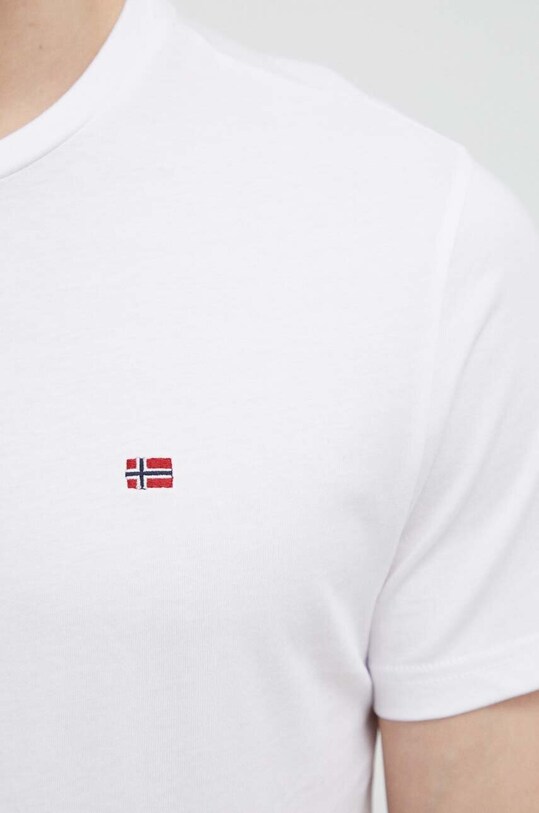 Napapijri tricou din bumbac NP0A4H8D0021 alb