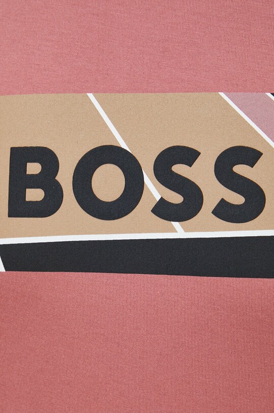 Хлопковая футболка BOSS 50486210 розовый
