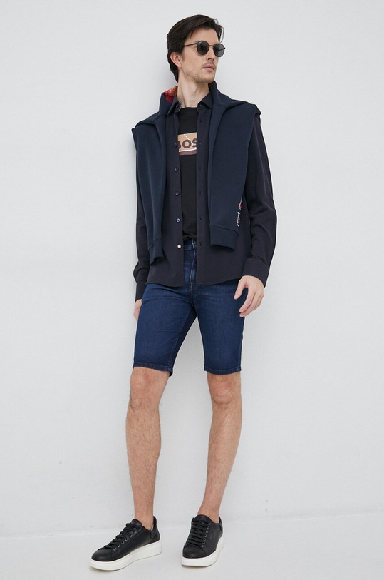 BOSS t-shirt bawełniany 50486210 czarny SS23