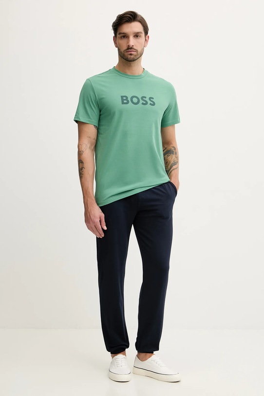 Хлопковая футболка BOSS 50491706 зелёный AA00