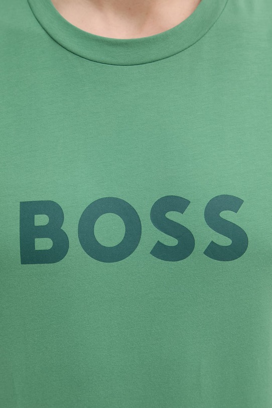 BOSS t-shirt bawełniany T-Shirt RN 50491706 zielony