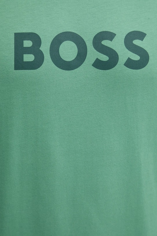 Хлопковая футболка BOSS 50491706 зелёный