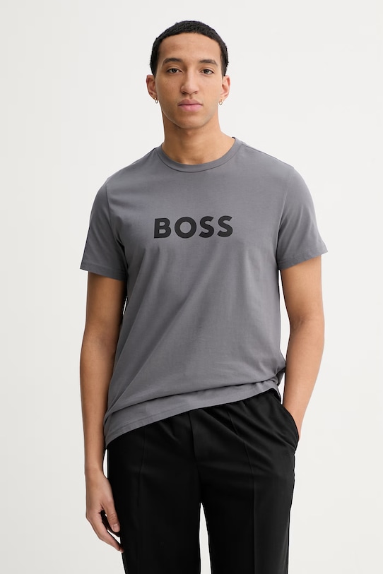 BOSS t-shirt bawełniany szary 50491706