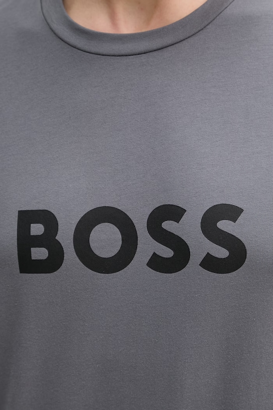 BOSS t-shirt bawełniany 50491706 szary