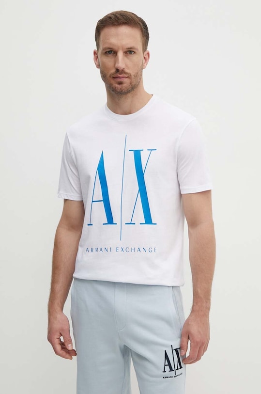 Bavlněné tričko Armani Exchange bílá 8NZTPA.ZJH4Z