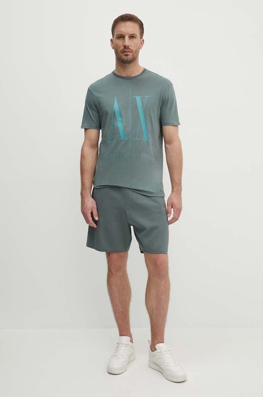 Bavlněné tričko Armani Exchange 8NZTPA.ZJH4Z zelená SS24