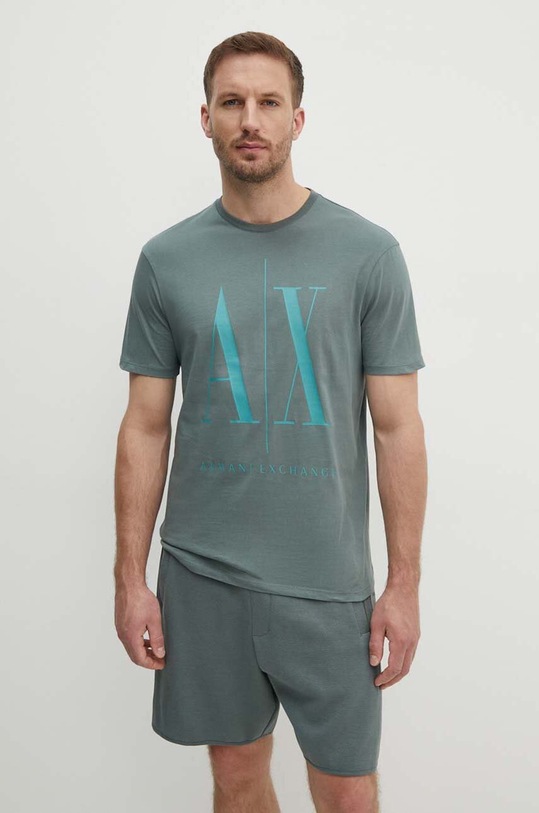 Bavlněné tričko Armani Exchange zelená 8NZTPA.ZJH4Z