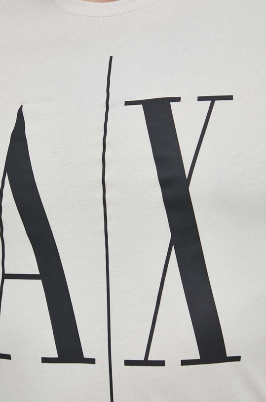 Памучна тениска Armani Exchange 8NZTPA.ZJH4Z бежов